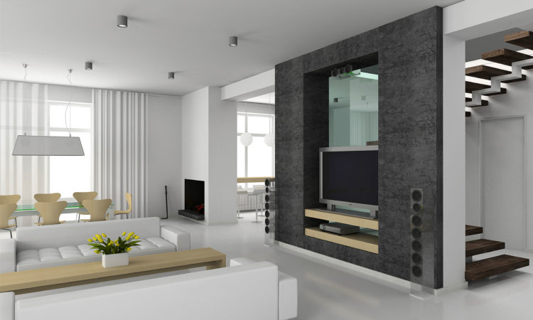 living room in modern condo